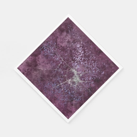 Gothic Silver Web erschüttert Serviette (Ecke)