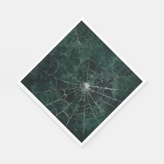 Gothic Silver Web erschüttert Serviette (Ecke)