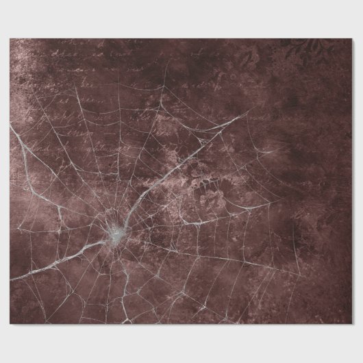 Gothic Silver Web Not Wrapping Paper Geschenkpapier (Flach)