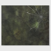 Gothic Silver Web Not Wrapping Paper Geschenkpapier (Flach)