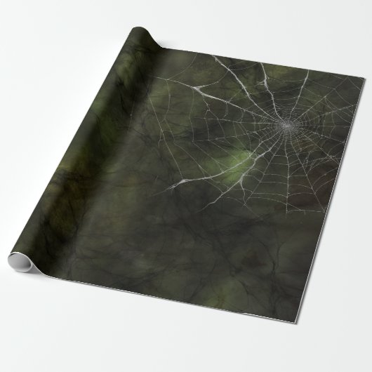 Gothic Silver Web Not Wrapping Paper Geschenkpapier (Ungerollt)