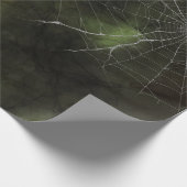 Gothic Silver Web Not Wrapping Paper Geschenkpapier (Ecke)