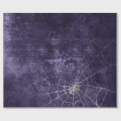 Gothic Silver Web Not Wrapping Paper Geschenkpapier (Flach)