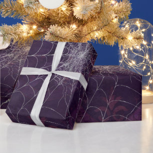 Gothic Silver Web Not Wrapping Paper Geschenkpapier