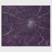 Gothic Silver Web Not Wrapping Paper Geschenkpapier (Flach)