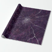 Gothic Silver Web Not Wrapping Paper Geschenkpapier (Ungerollt)