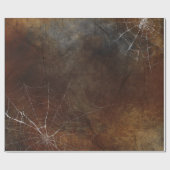 Gothic Silver Web Not Wrapping Paper Geschenkpapier (Flach)