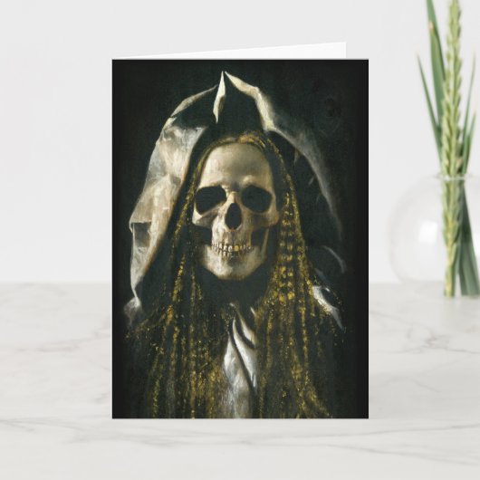 Gothic Skeletal Ghost Greetings Card Karte (Vorderseite)