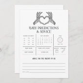 Gothic Skeleton Baby Predictions Advice Game Mitteilungskarte (Vorne/Hinten)