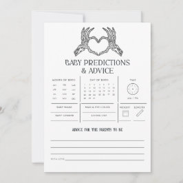 Gothic Skeleton Baby Predictions Advice Game Mitteilungskarte