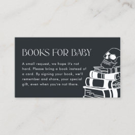 Gothic Skeleton Baby Shower Books for Baby Card Visitenkarte