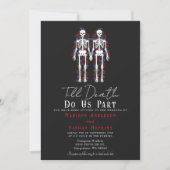 Gothic Skeleton bis zur Einladung bei einer Hochze (Vorderseite)