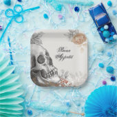 Gothic Skeleton Bone Appetit Halloween Pappteller (Party)