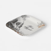 Gothic Skeleton Bone Appetit Halloween Pappteller (Gewinkelt)