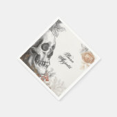 Gothic Skeleton Bone Appetit Halloween Serviette (Ecke)