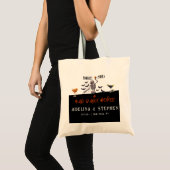 Gothic Skeleton Booze Food Wedding Foto Hintergrun Tragetasche (Vorderseite (Produkt))