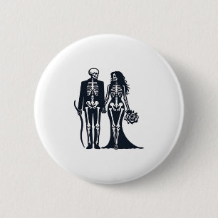 Gothic Skeleton Braut & Bräutigam – Bis dass der T Button
