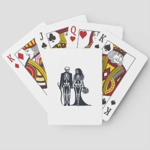 Gothic Skeleton Braut & Bräutigam – Bis dass der T Spielkarten