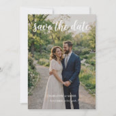Gothic Skeleton Braut Foto Halloween Save the Date (Vorderseite)