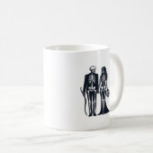 Gothic Skeleton Bride & Groom - Bis zum Tod tun wi Kaffeetasse (VorderseiteRechts)