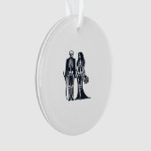 Gothic Skeleton Bride & Groom - Bis zum Tod tun wi Ornament (Vorderseite)
