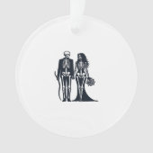 Gothic Skeleton Bride & Groom - Bis zum Tod tun wi Ornament (Vorderseite)