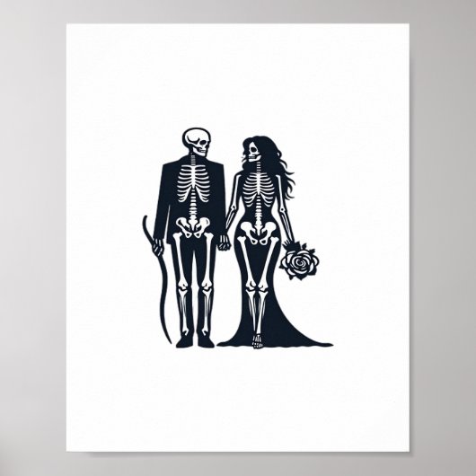 Gothic Skeleton Bride & Groom - Bis zum Tod tun wi Poster (Vorne)