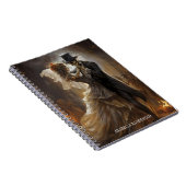 Gothic Skeleton Bride Groom Halloween Horror Notizblock (Rechte Seite)