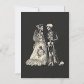 Gothic Skeleton Bride & Groom Wedding Einladung (Rückseite)