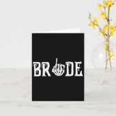 Gothic Skeleton Bride Wedding Just Married Spooky Karte (Gelbe Blume)