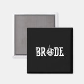 Gothic Skeleton Bride Wedding Just Married Spooky Magnet (Vorderseite/Rückseite)