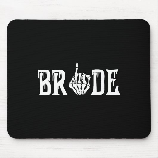 Gothic Skeleton Bride Wedding Just Married Spooky Mousepad (Vorne)