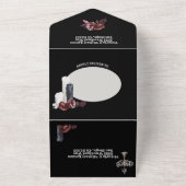 Gothic Skeleton Couple floral Wedding All In One Einladung (Außenbereich)