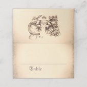 Gothic Skeleton Couple Name Platzkarte (Außenseite Aufgefaltet)