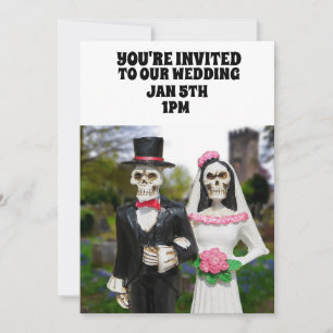 GOTHIC SKELETON COUPLE WEDING CUSTOM EINLADUNGEN