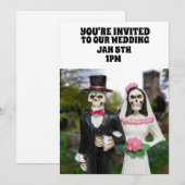 GOTHIC SKELETON COUPLE WEDING CUSTOM EINLADUNGEN (Vorne/Hinten)