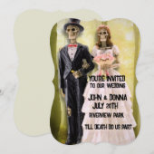 GOTHIC SKELETON COUPLE WEDING CUSTOM EINLADUNGEN (Vorne/Hinten)