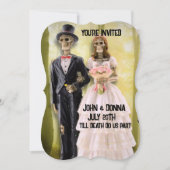GOTHIC SKELETON COUPLE WEDING CUSTOM EINLADUNGEN (Vorderseite)