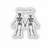 Gothic Skeleton Couple (weiß) Classic Aufkleber (Vorderseite)