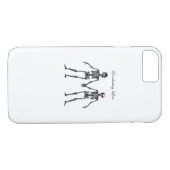 Gothic Skeleton Couple (weiß) Classic Case-Mate iPhone Hülle (Rückseite (Horizontal))