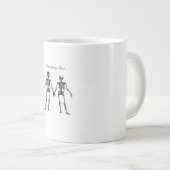 Gothic Skeleton Couple (weiß) Classic Jumbo-Tasse (Vorderseite Rechts)