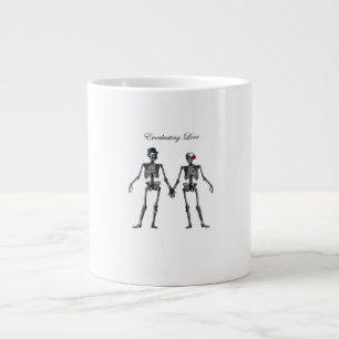 Gothic Skeleton Couple (weiß) Classic Jumbo-Tasse