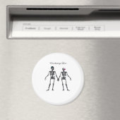 Gothic Skeleton Couple (weiß) Classic Magnet (In Situ (Geschirrspüler))