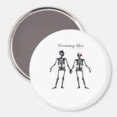 Gothic Skeleton Couple (weiß) Classic Magnet (Vorderseite/Rückseite)