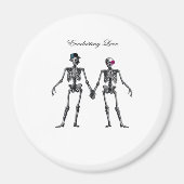 Gothic Skeleton Couple (weiß) Classic Magnet (Vorne)