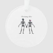 Gothic Skeleton Couple (weiß) Classic Ornament (Vorderseite)