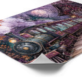 Gothic Skeleton Express Bahnhof Whimsigoth Poster (Ecke)
