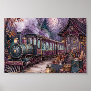 Gothic Skeleton Express Zug Whimsigoth Verzaubert Poster
