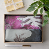 Gothic Skeleton Floral Skull Raven Decoupage Seidenpapier (Geschenk)