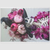 Gothic Skeleton Floral Skull Raven Decoupage Seidenpapier (Vorderseite)